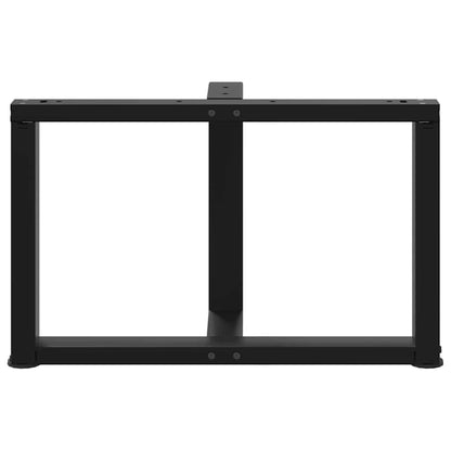 Salontafelpoten 2 st T-vormig 70x25x(42-43) cm staal zwart