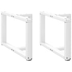 Tafelpoten 2 st T-vormig 70x25x42 cm staal wit