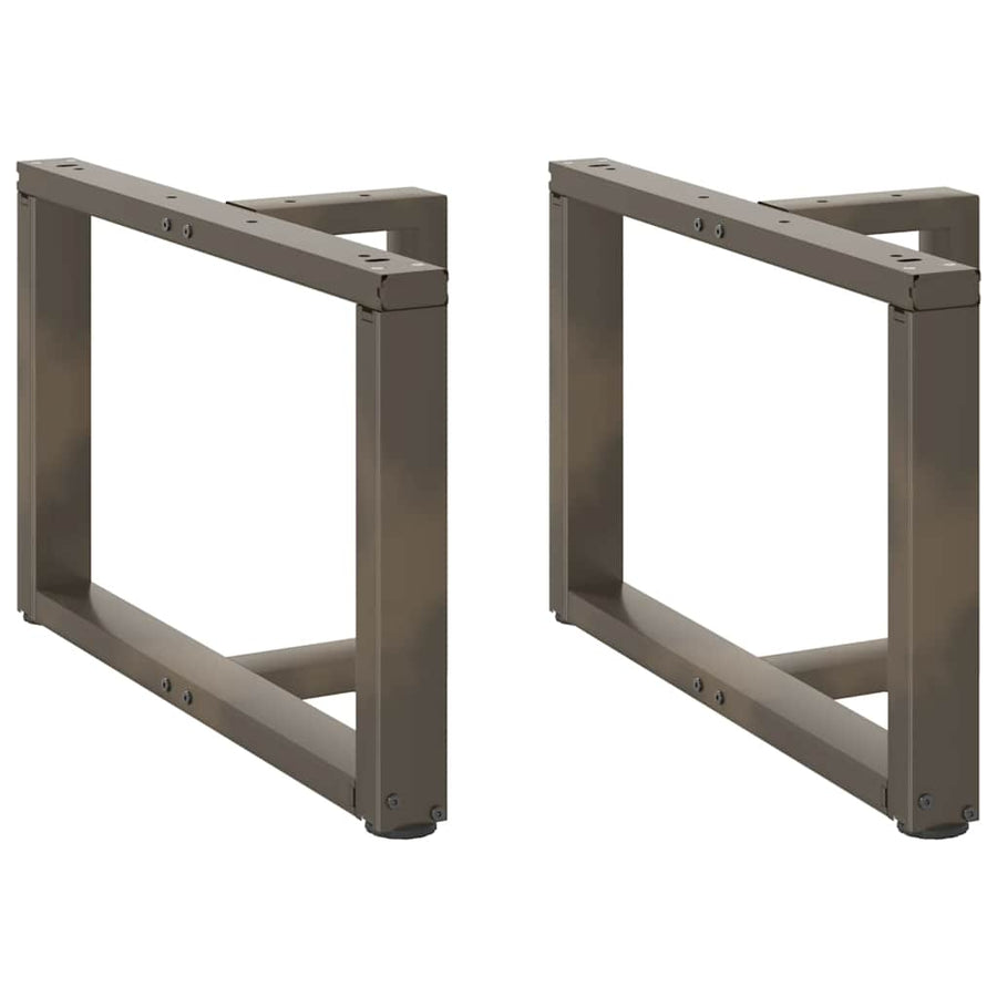 Salontafelpoten 2 St T-Vormig Staal Naturel 70 x 25 x (42-43) cm