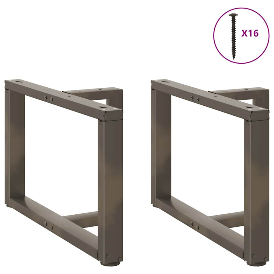 Salontafelpoten 2 St T-Vormig Staal Naturel 70 x 25 x (42-43) cm