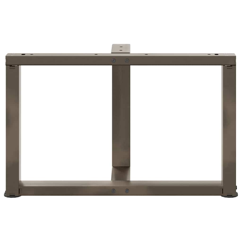 Salontafelpoten 2 St T-Vormig Staal Naturel 70 x 25 x (42-43) cm