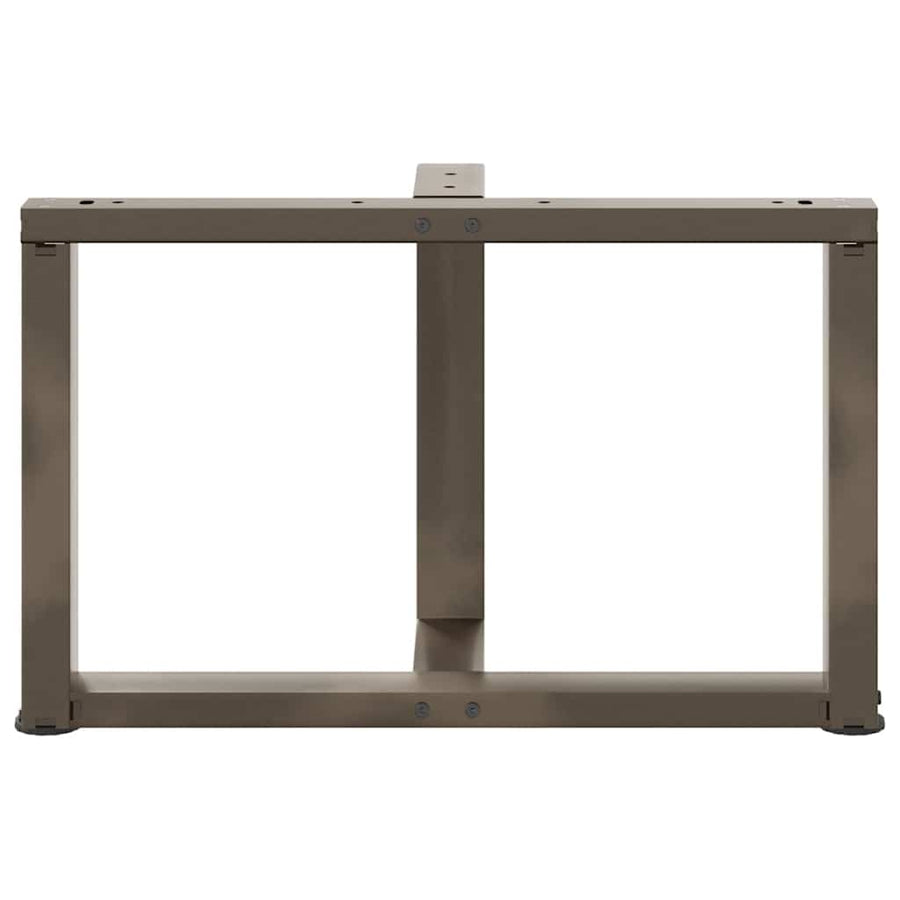 Salontafelpoten 2 St T-Vormig Staal Naturel 70 x 25 x (42-43) cm