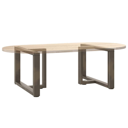 Salontafelpoten 2 St T-Vormig Staal Naturel 70 x 25 x (42-43) cm