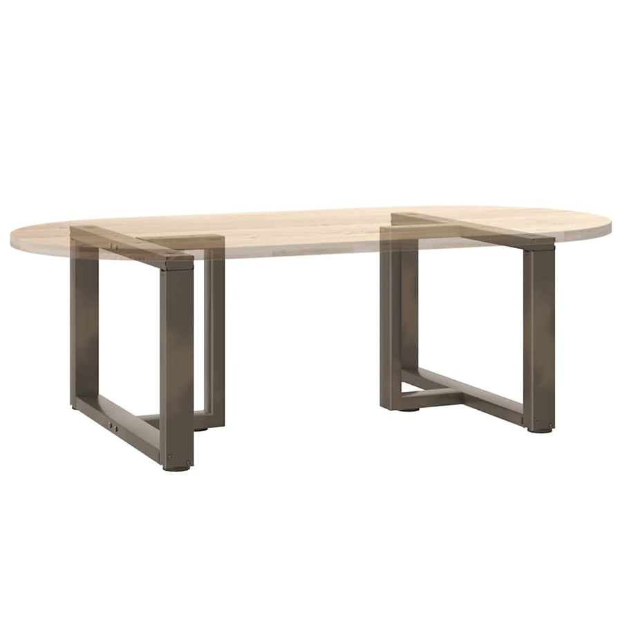 Salontafelpoten 2 St T-Vormig Staal Naturel 70 x 25 x (42-43) cm