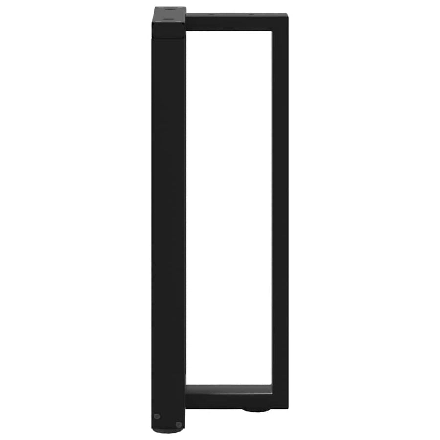 Console tafelpoten 2 st T-vormig 20x28x(72-73) cm staal zwart