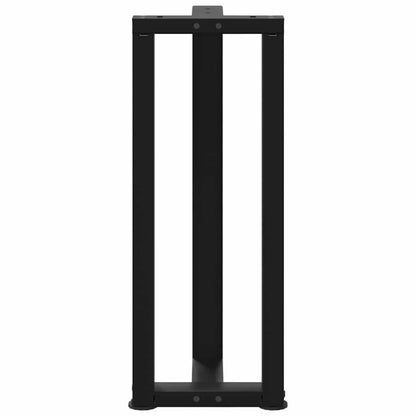 Console tafelpoten 2 st T-vormig 20x28x(72-73) cm staal zwart