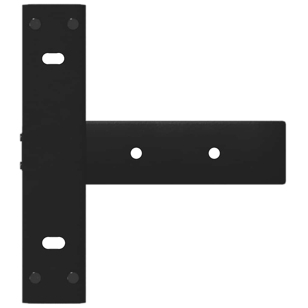 Console tafelpoten 2 st T-vormig 20x28x(72-73) cm staal zwart