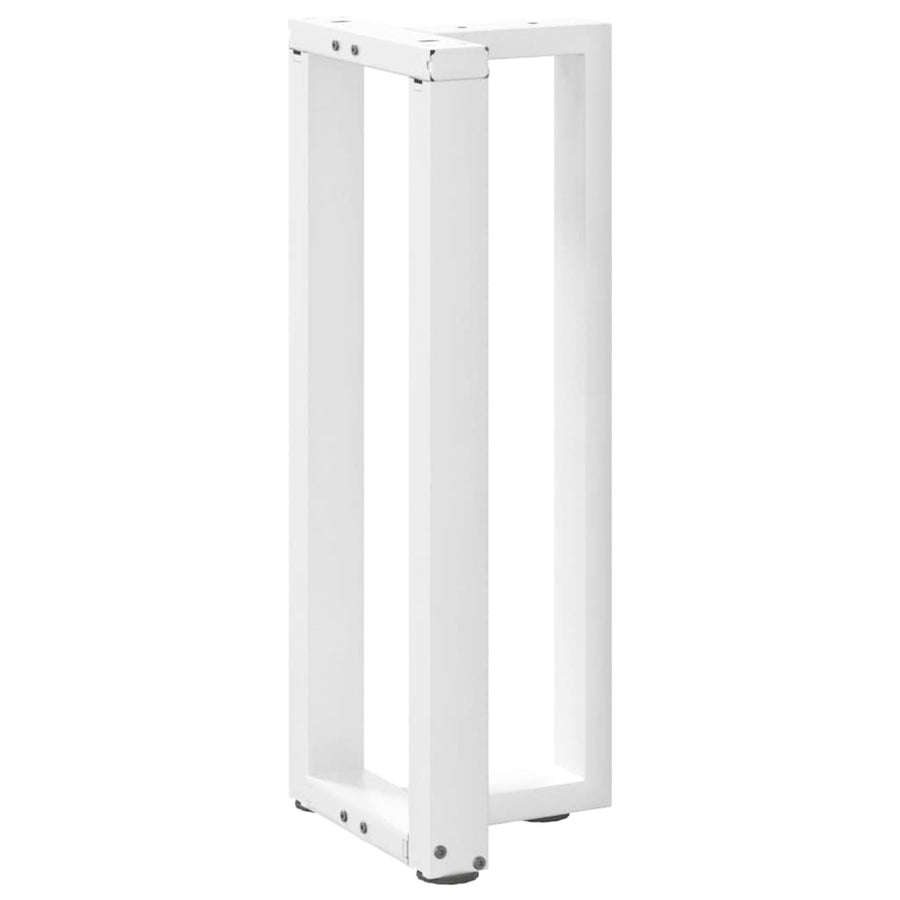 Console tafelpoten 2 st T-vormig 20x28x(72-73) cm staal wit