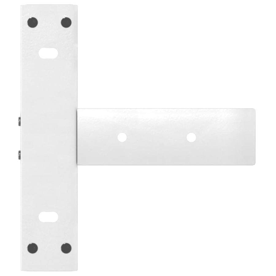 Console tafelpoten 2 st T-vormig 20x28x(72-73) cm staal wit