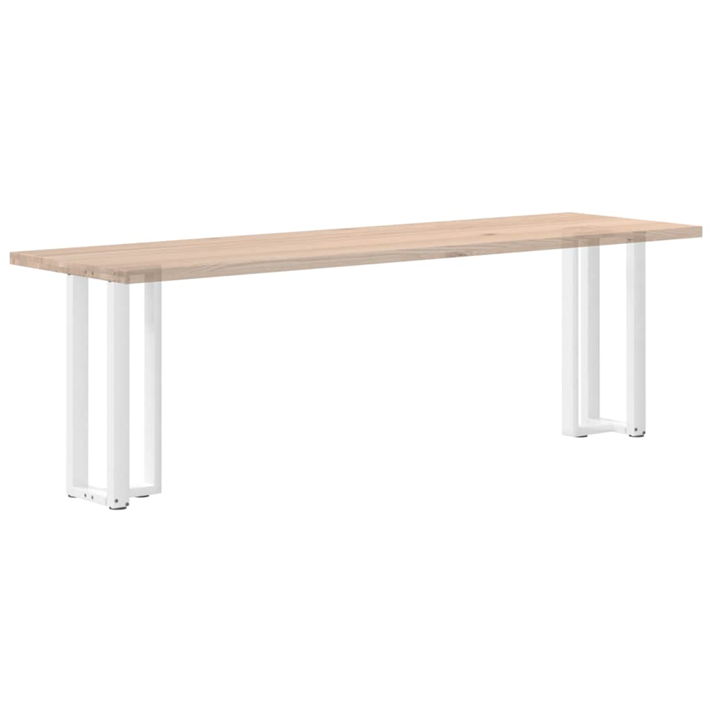 Console tafelpoten 2 st T-vormig 20x28x(72-73) cm staal wit