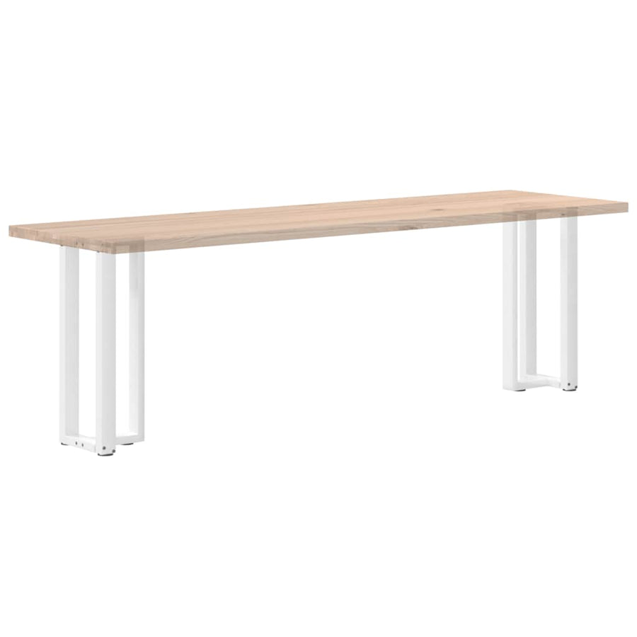 Console tafelpoten 2 st T-vormig 20x28x(72-73) cm staal wit