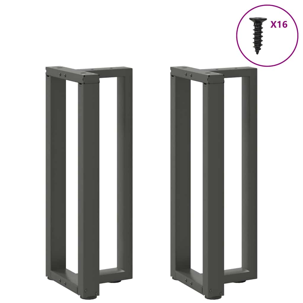 Console tafelpoten 2st T-vormig 20x28x(72-73)cm staal antraciet