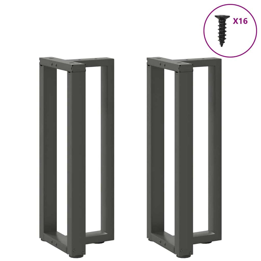 Console tafelpoten 2st T-vormig 20x28x(72-73)cm staal antraciet
