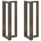 Tafelpoten 2 st T-vormig 25x28x72-73 cm staal naturel