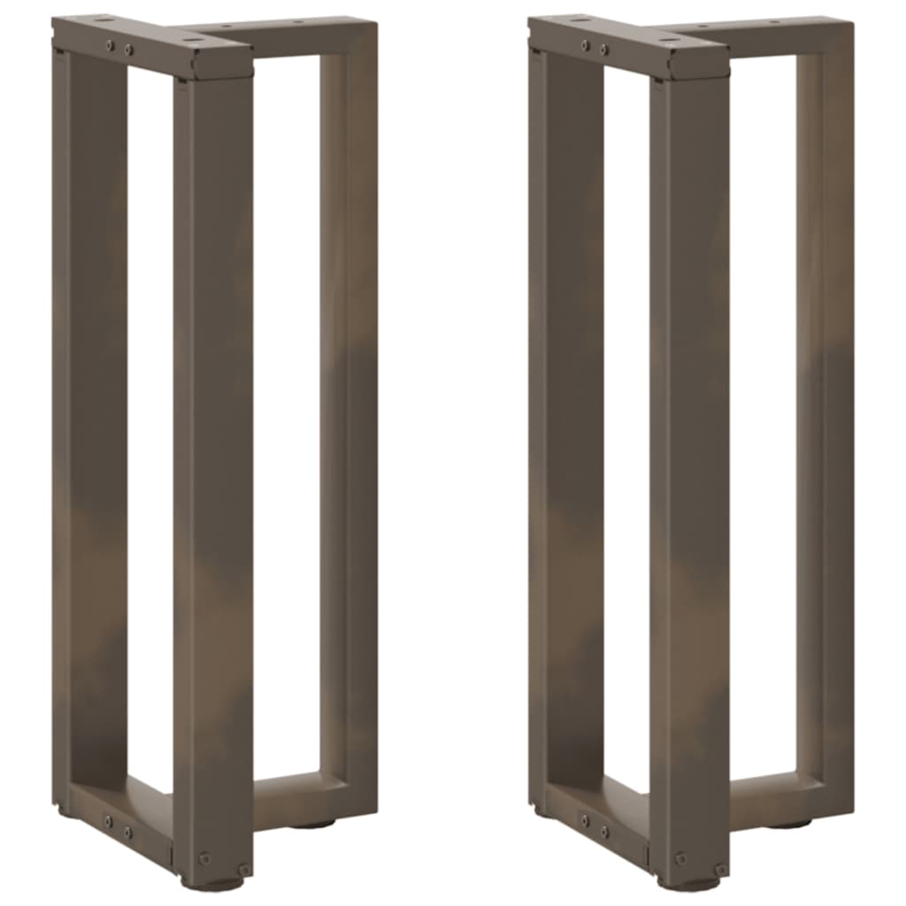 Console Tafelpoten 2 St T-Vormig 25X28X(72-73)Cm Staal Naturel 25 x 28 x (72-73) cm