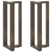 Tafelpoten 2 st T-vormig 25x28x72-73 cm staal naturel