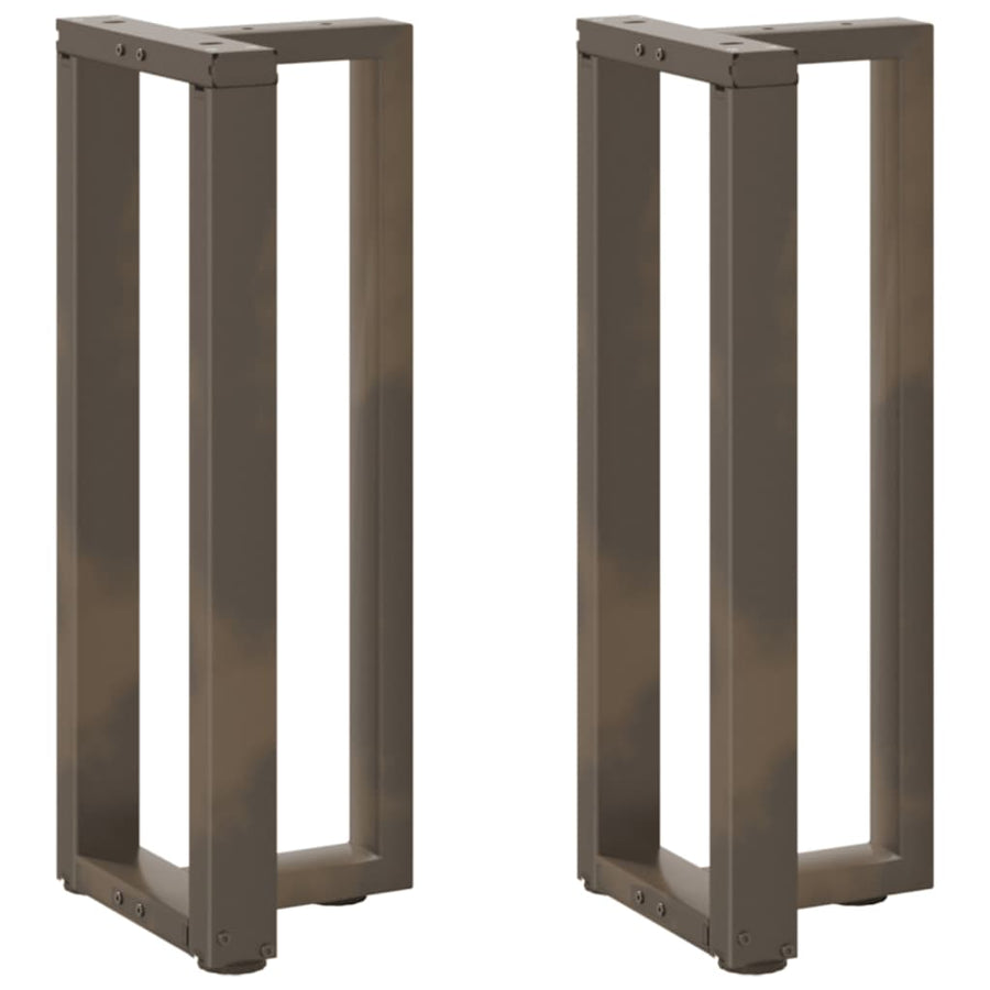 Console Tafelpoten 2 St T-Vormig 25X28X(72-73)Cm Staal Naturel 25 x 28 x (72-73) cm