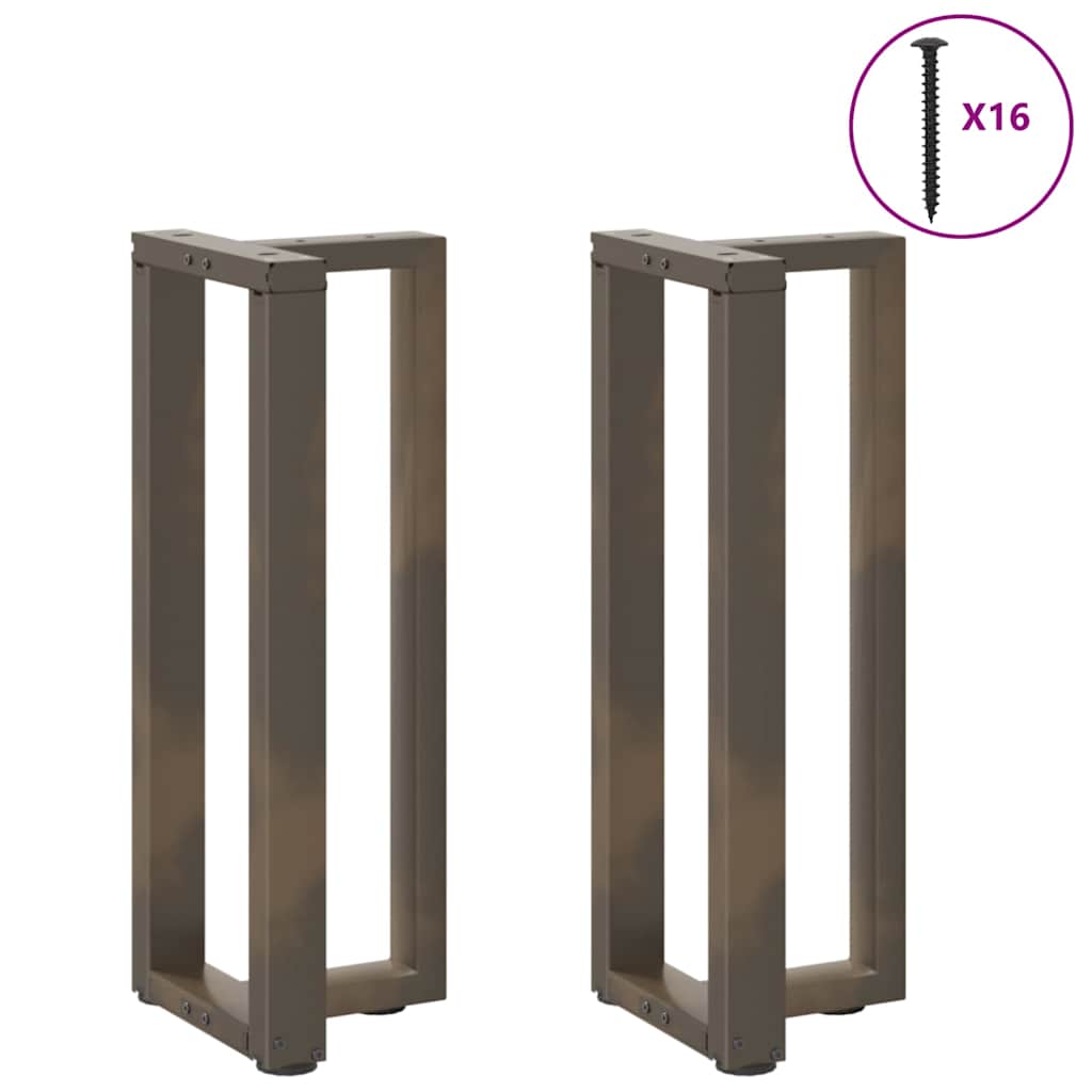 Console Tafelpoten 2 St T-Vormig 25X28X(72-73)Cm Staal Naturel 25 x 28 x (72-73) cm