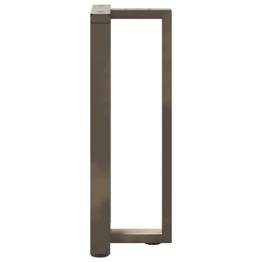 Console Tafelpoten 2 St T-Vormig 25X28X(72-73)Cm Staal Naturel 25 x 28 x (72-73) cm
