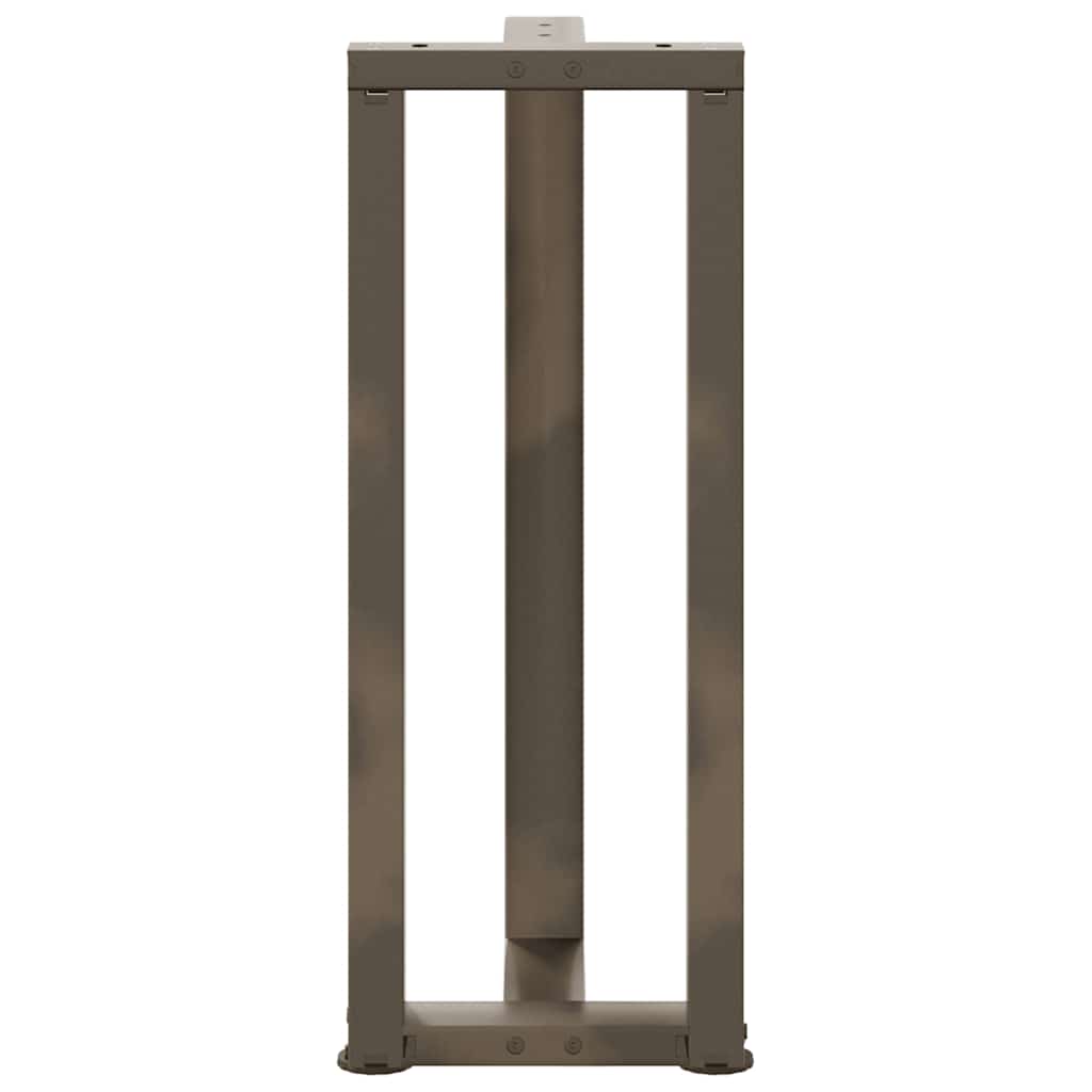 Console Tafelpoten 2 St T-Vormig 25X28X(72-73)Cm Staal Naturel 25 x 28 x (72-73) cm