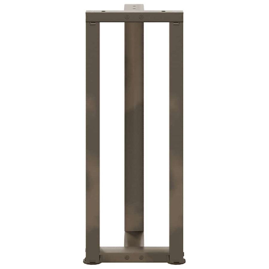 Console Tafelpoten 2 St T-Vormig 25X28X(72-73)Cm Staal Naturel 25 x 28 x (72-73) cm