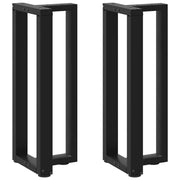 Console table legs 2 pcs T-shaped 38x25x(72-73) cm steel black