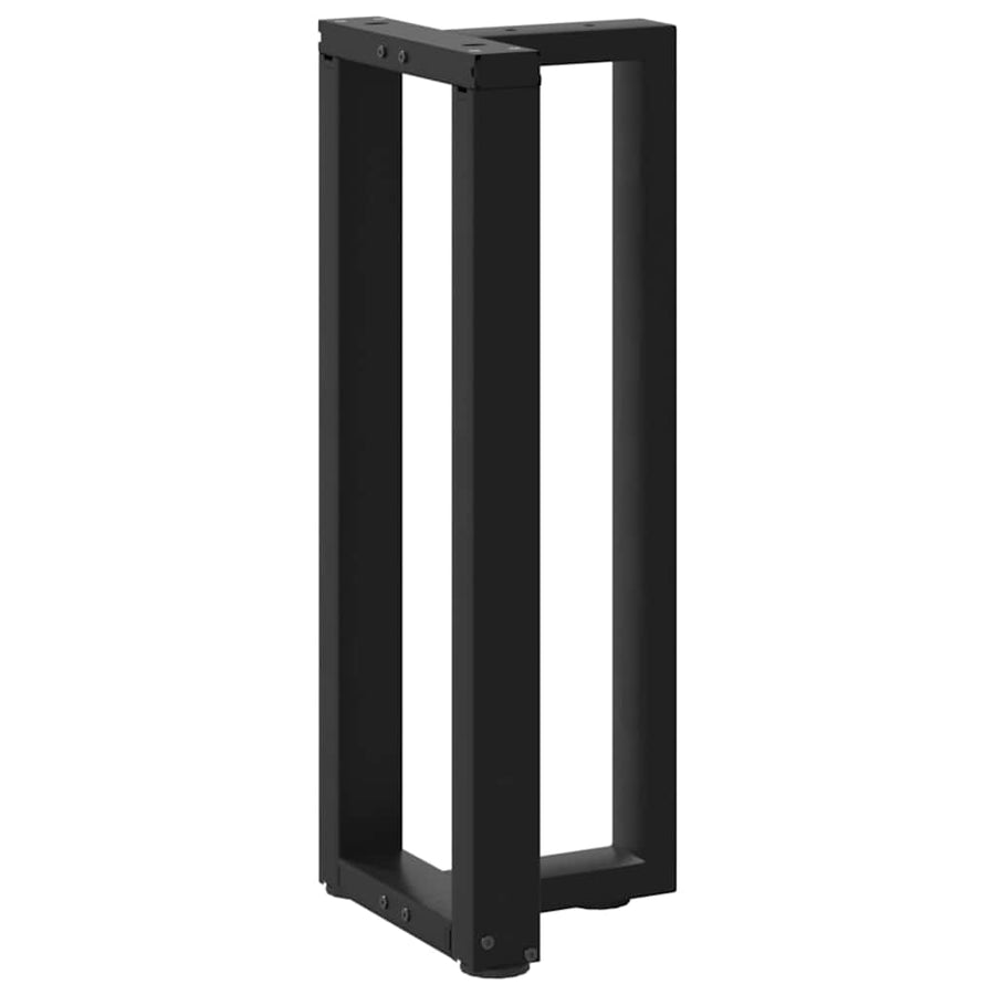 Console tafelpoten 2 st T-vormig 38x25x(72-73) cm staal zwart