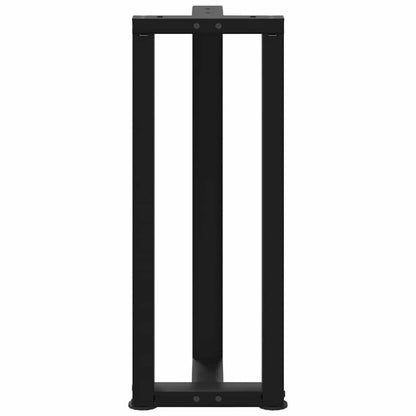 Console tafelpoten 2 st T-vormig 38x25x(72-73) cm staal zwart