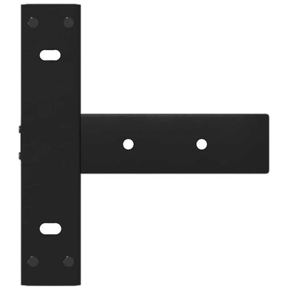 Console tafelpoten 2 st T-vormig 38x25x(72-73) cm staal zwart