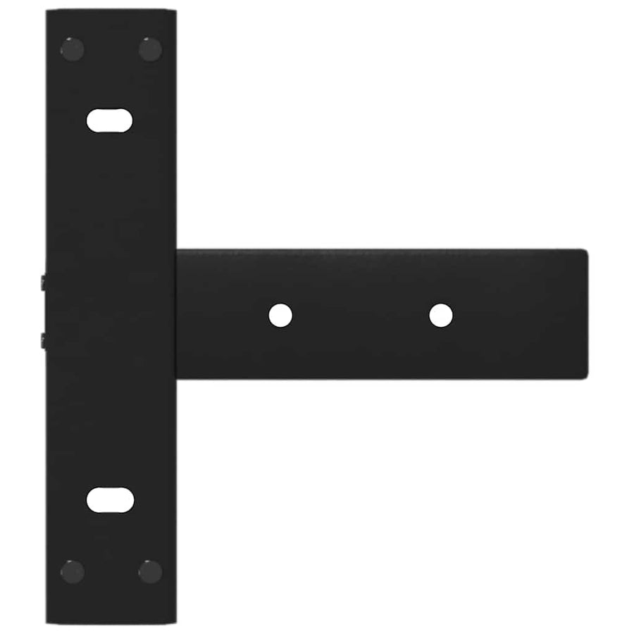 Console tafelpoten 2 st T-vormig 38x25x(72-73) cm staal zwart