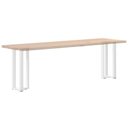 Console tafelpoten 2 st T-vormig 38x25x(72-73) cm staal wit