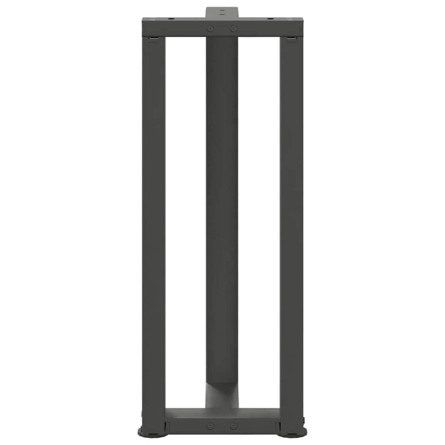 Console tafelpoten 2st T-vormig 38x25x(72-73)cm staal antraciet