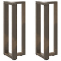 Console tafelpoten 2 st T-vormig 38x25x(72-73)cm staal naturel