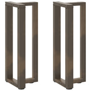 Console table legs 2 pcs T-shaped 38x25x(72-73)cm steel natural