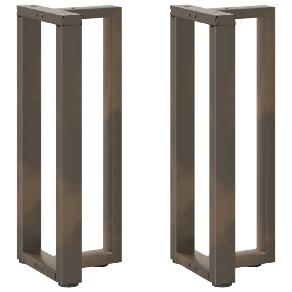 Console Tafelpoten 2 St T-Vormig 38X25X(72-73)Cm Staal Naturel 38 x 25 x (72-73) cm