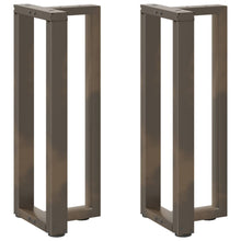 Console Tafelpoten 2 St T-Vormig 38X25X(72-73)Cm Staal Naturel 38 x 25 x (72-73) cm