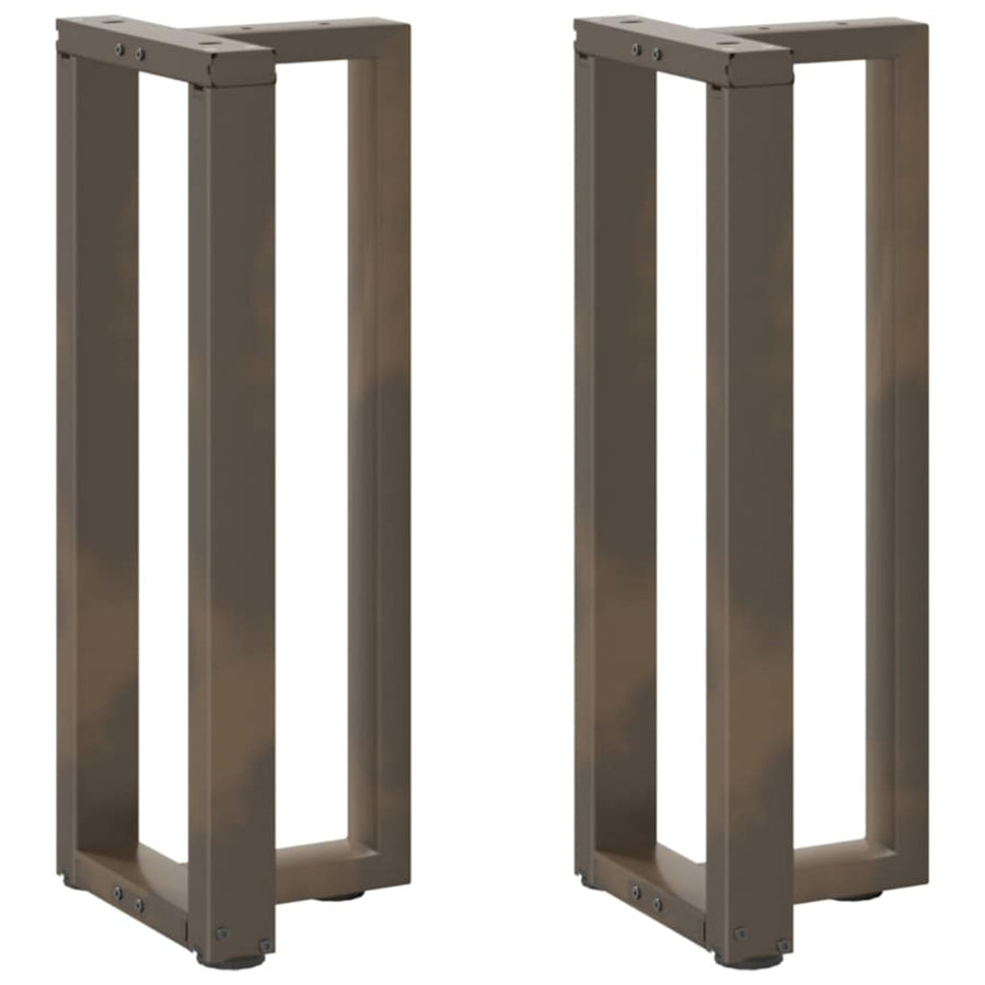 Console Tafelpoten 2 St T-Vormig 38X25X(72-73)Cm Staal Naturel 38 x 25 x (72-73) cm