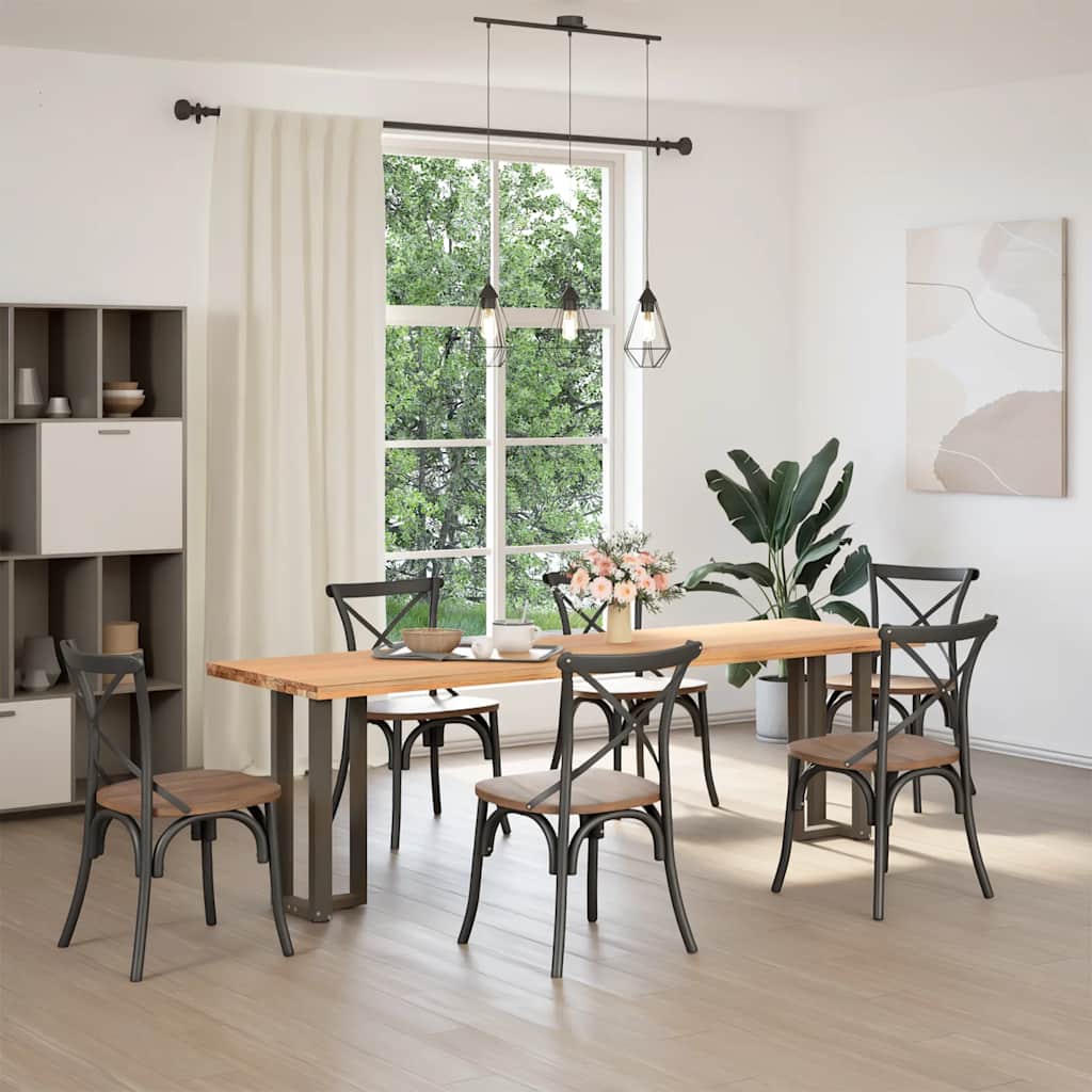 Console Tafelpoten 2 St T-Vormig 38X25X(72-73)Cm Staal Naturel 38 x 25 x (72-73) cm