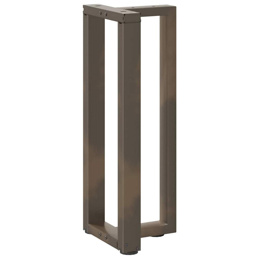 Console Tafelpoten 2 St T-Vormig 38X25X(72-73)Cm Staal Naturel 38 x 25 x (72-73) cm