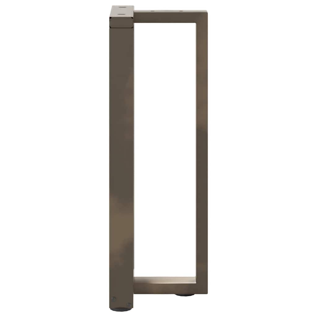 Console Tafelpoten 2 St T-Vormig 38X25X(72-73)Cm Staal Naturel 38 x 25 x (72-73) cm