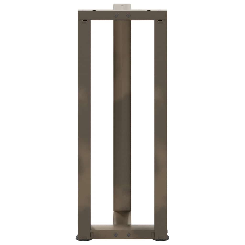 Console Tafelpoten 2 St T-Vormig 38X25X(72-73)Cm Staal Naturel 38 x 25 x (72-73) cm