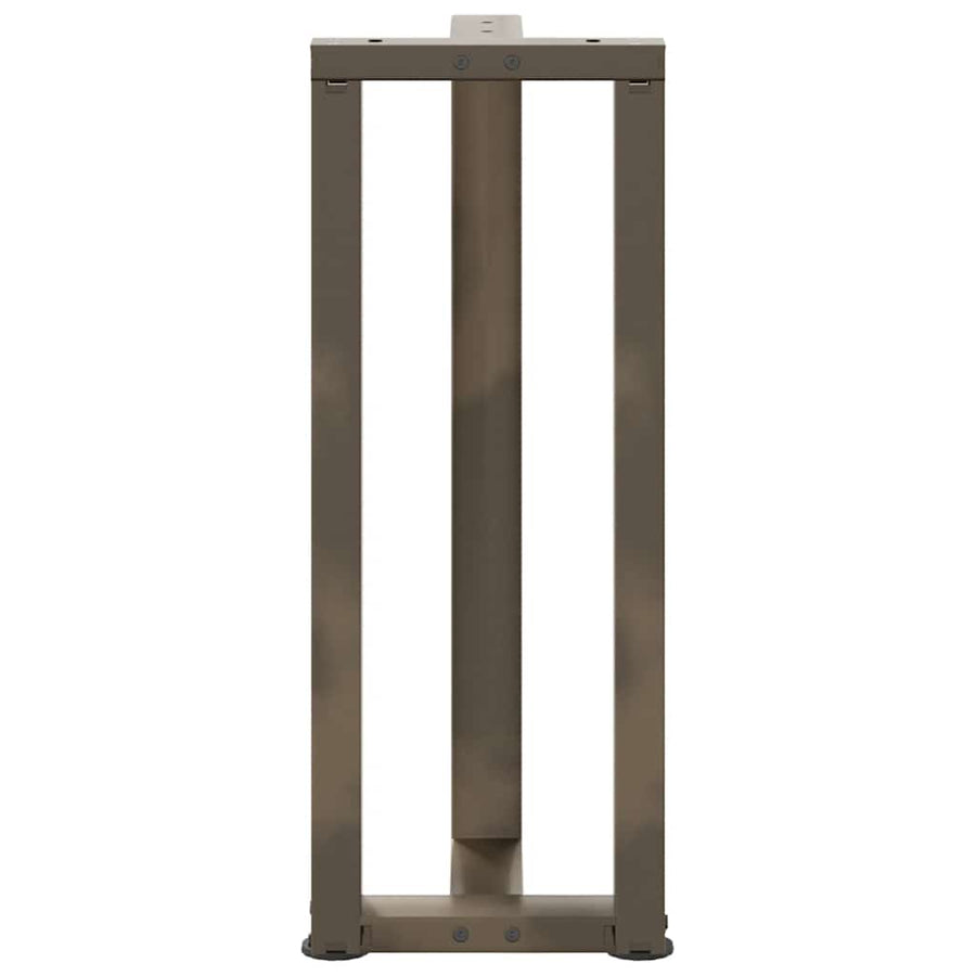 Console Tafelpoten 2 St T-Vormig 38X25X(72-73)Cm Staal Naturel 38 x 25 x (72-73) cm