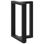 Dining table legs 2 pcs T-shaped 50x35x(72-73) cm steel black