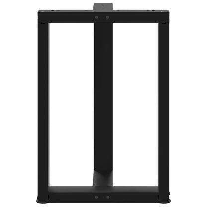 Eettafelpoten 2 st T-vormig 50x35x(72-73) cm staal zwart