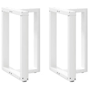 Eettafelpoten 2 st T-vormig 50x35x72-73 cm staal wit