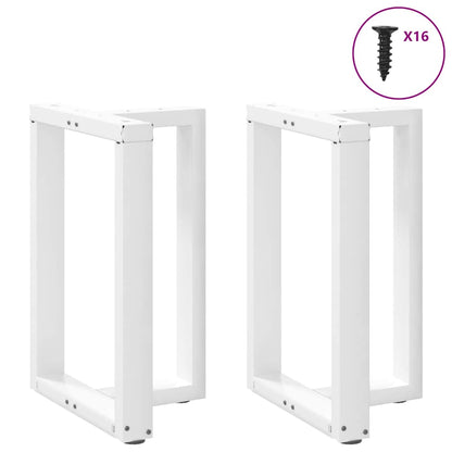 Eettafelpoten 2 st T-vormig 50x35x(72-73) cm staal wit