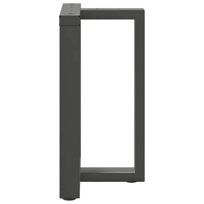 Eettafelpoten 2 st T-vormig 50x35x(72-73) cm staal antraciet