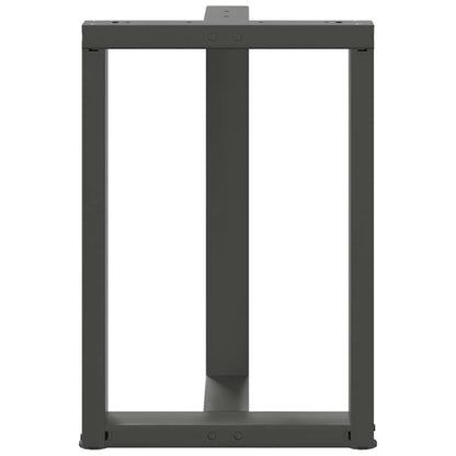 Eettafelpoten 2 st T-vormig 50x35x(72-73) cm staal antraciet