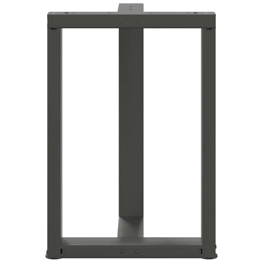 Eettafelpoten 2 st T-vormig 50x35x(72-73) cm staal antraciet
