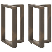 Dining table legs 2 pcs T-shaped 50x35x(72-73) cm steel natural